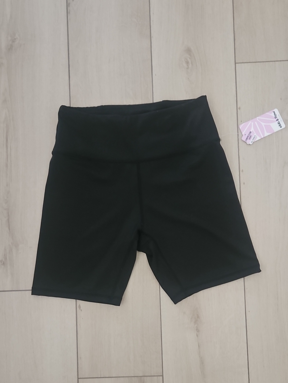 Ebb & Flow Black High-Waist Women's Bike Shorts Size Meduim
